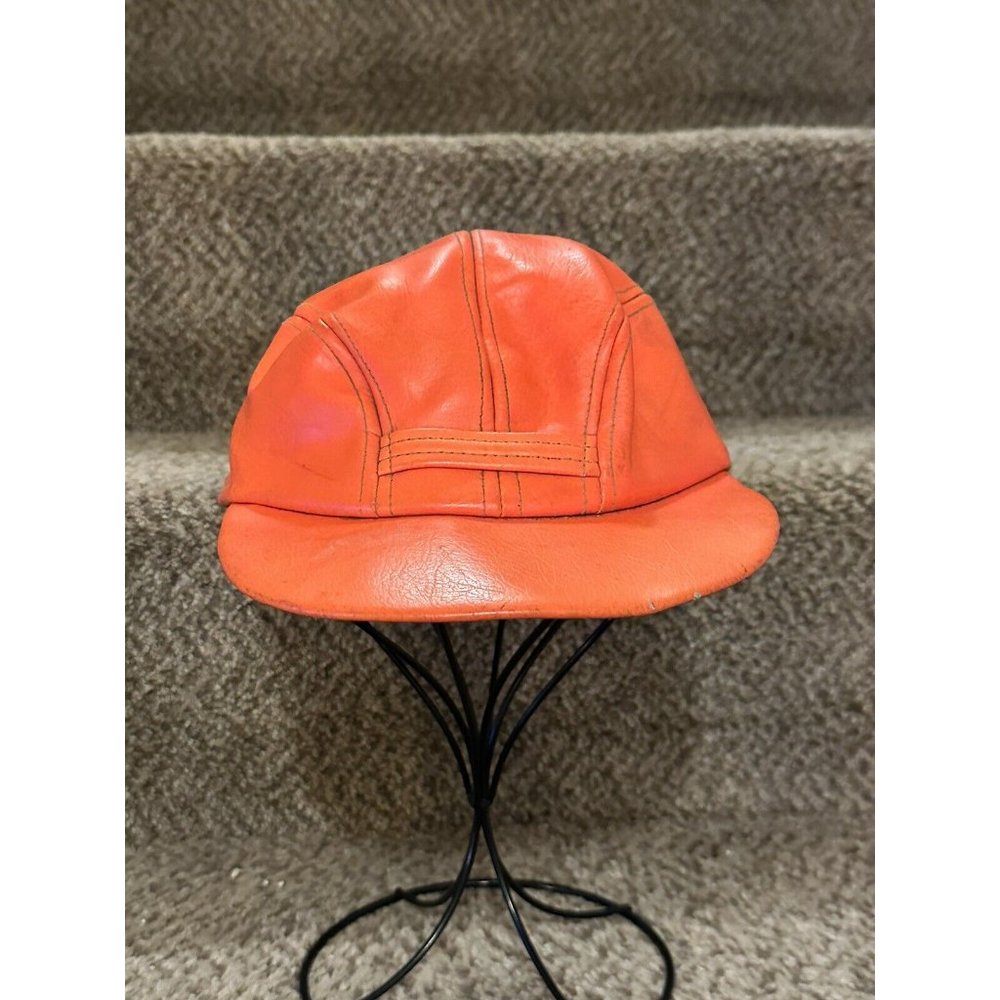 Vintage Safety Cap  Elmer Fudd Hunting Vintage Size Small Orange Rare Ear Flaps